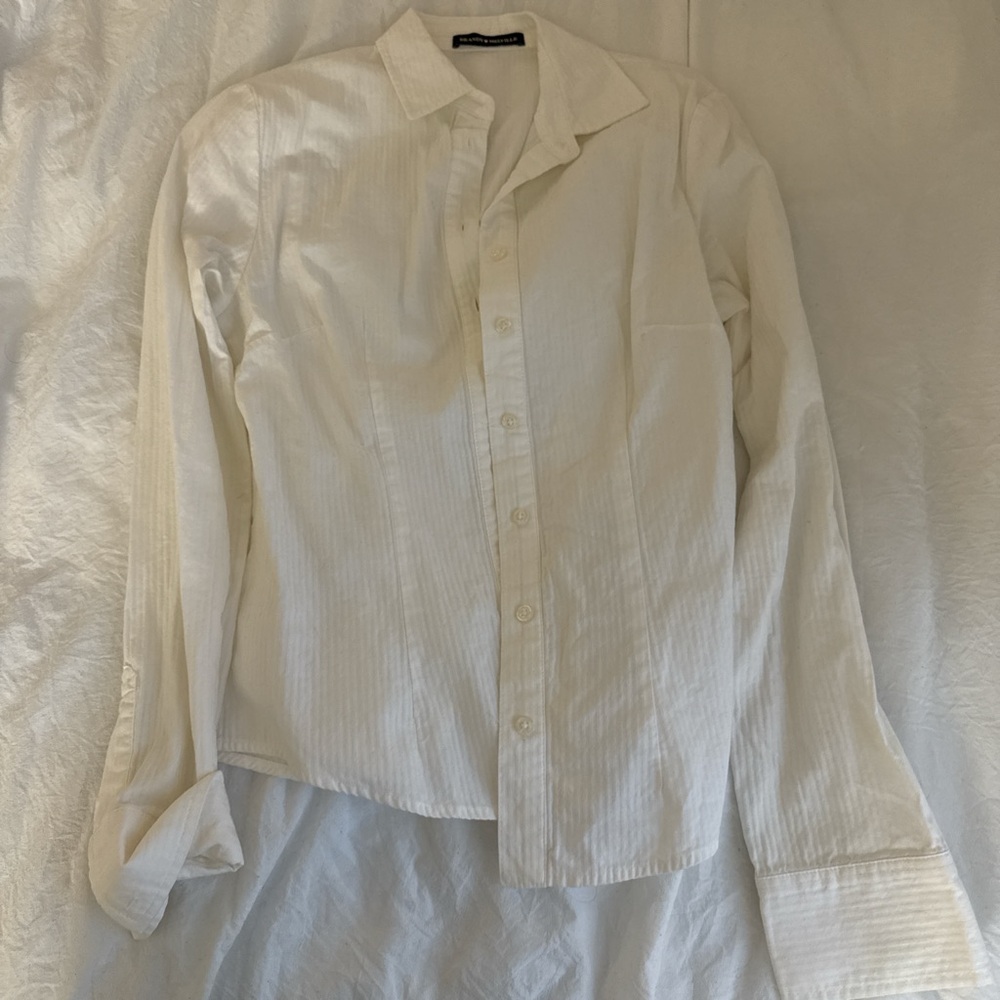 Brandy Melville Cream Collared Shirt